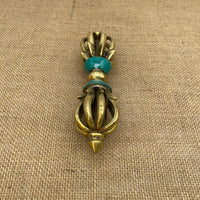Buddhist  Brass Vajra,  Vintage Thunderbolt, Tibetan Tantra Buddhism Ritual Tool, Meditation Tools, Altar Tool
