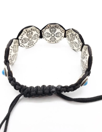 Handmade Adjustable Buddha Bracelet with Dorje/Vajra