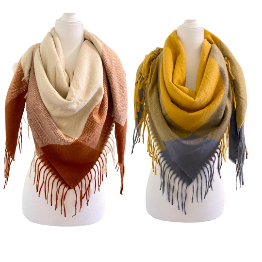 Winter Plaid Blanket Warm Wraps/Scarves