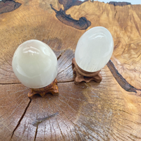 Selenite Crystal Egg,Orange Selelnite Fertility Eggs,Healing Crystal, Housewarming Gift Gemstone,Selenite Palmstones,Peach Satin Spar Egg