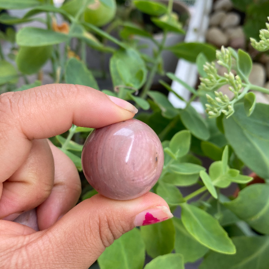 Rhodonite Sphere, Rhodonite Crystal, Small Rhodonite Sphere, Gemstone Balls, Calming Crystal, Heart Chakra Gemstone, Grounding Crystals,