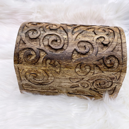Hand Carved Tree of Life Design Wooden Box