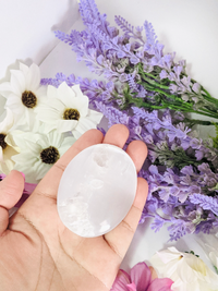 Selenite Palm Stone, Reiki Crystal, Moon Glow Selenite Gemstones, Selenite Healing Crystals,Selenite Soap Stone,Polished Selenite Charger