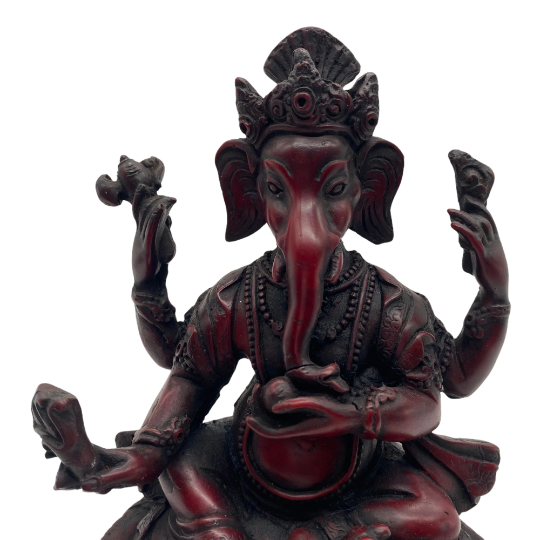 Handmade Ganesh Statue/ Lord Ganesha Statue/ Colorful Ganesh/ Ganesh For Altar/ Good Luck/ Success/ Small Vinayak Statue/ 5" Ganpati