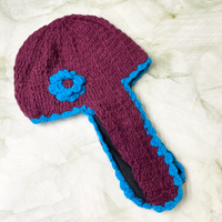 Crocheted Wool Ear flap Winter Beanie