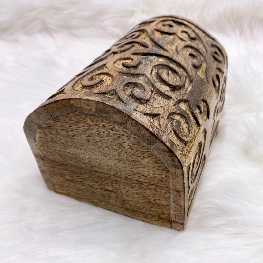 Hand Carved Tree of Life Design Wooden Box