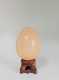 Selenite Crystal Egg,Orange Selelnite Fertility Eggs,Healing Crystal, Housewarming Gift Gemstone,Selenite Palmstones,Peach Satin Spar Egg