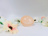 Selenite Crystal Egg,Orange Selelnite Fertility Eggs,Healing Crystal, Housewarming Gift Gemstone,Selenite Palmstones,Peach Satin Spar Egg