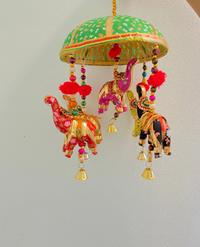Elephant Hanging, Elephant Decor, Animal Lovers Gift, Hanging Mobile, Nursery, Elephant Wall Decor, Elephant Chimes, Umbrella Decoration
