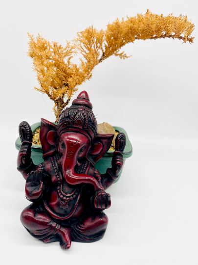 Handmade Lord Ganesh/ Ganesha/ Remover of obstacles,Good Fortune, Ganesh Resin Statue,Perfect Good luck Gifts, Hindu ElephantGod, Home Decor