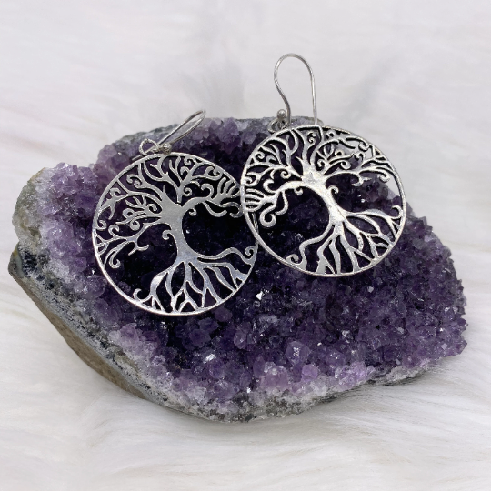 Silver Tree of Life Earring