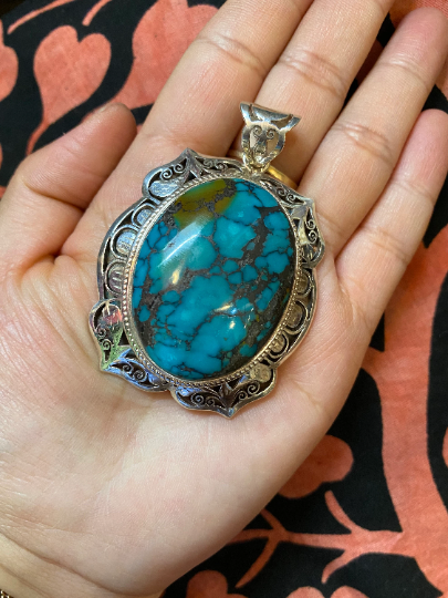 Turquoise locket necklace deals
