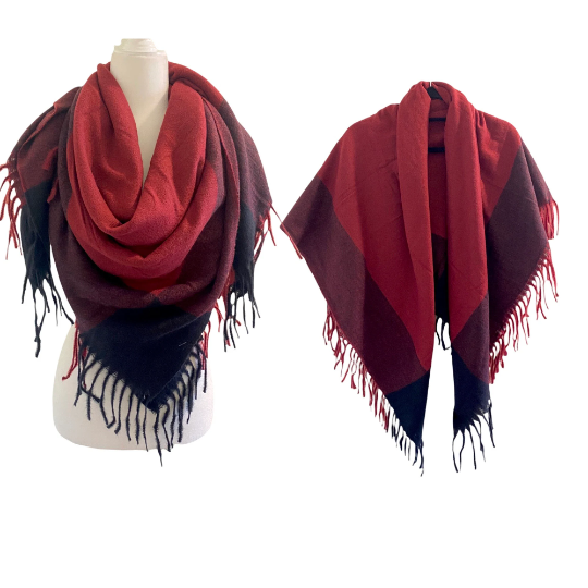 Winter Plaid Blanket Warm Wraps/Scarves