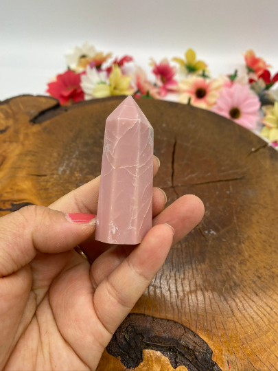 Pink Opal Point, Opal Wand, Pink Opal Mini  Tower, Crystal Point, Milky Pink Opal Wand, Polished Opal, Heart Chakra Stones, Stress Reliever