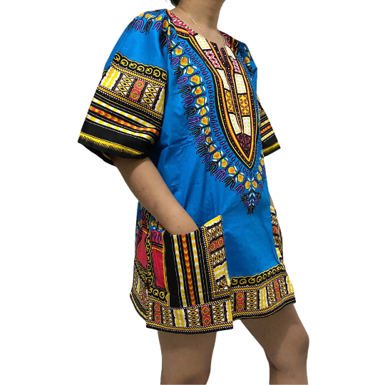 One Size Unisex Dashiki,African Dashiki,Loose Shirts,Hippie Tops,African Fabrics,Handmade Dashikis,Colorful Tshirts