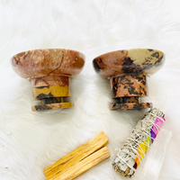 Smudging Bowl, Soapstone Candle Holder, Smudge Burner, 4" Hand carved Bowl, Sage Incense Burner, Cleansing Kit, Scrying Bowl, Offering Bowl