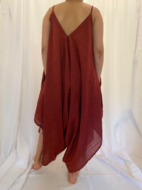 Handmade Organic Cotton Jumpsuit,Wide Leg Jumpsuit,Boho Jumpsuit,Harem One size Jumpsuit,Comfy  Yoga Jumpsuit,Beach Cover Up,Plus Size