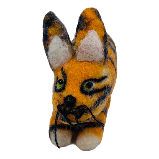 Felted Mini Tiger, Stuffed Animal, Felted Animal Toys, Non Itchy Toys, Gift For Animal Lovers, Needle Felted Tiger Animal, Kids Holiday Gift