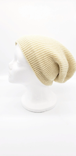 Hand Knit Unisex Fleece Lined Slouchy Hat