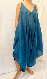 Handmade Organic Cotton Jumpsuit,Wide Leg Jumpsuit,Boho Jumpsuit,Harem One size Jumpsuit,Comfy  Yoga Jumpsuit,Beach Cover Up,Plus Size