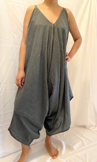 Handmade Organic Cotton Jumpsuit,Wide Leg Jumpsuit,Boho Jumpsuit,Harem One size Jumpsuit,Comfy  Yoga Jumpsuit,Beach Cover Up,Plus Size