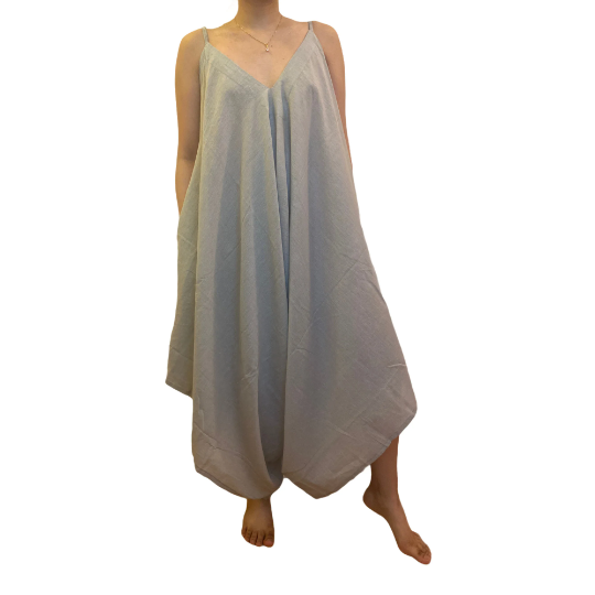 Handmade Organic Cotton Jumpsuit,Wide Leg Jumpsuit,Boho Jumpsuit,Harem One size Jumpsuit,Comfy  Yoga Jumpsuit,Beach Cover Up,Plus Size