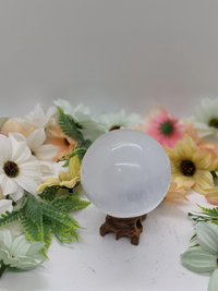 Selenite Sphere, 75mm Selenite Crystal Ball,3" Selenite Cleanse Gemstones,Calming & Healing Gemstone, Round Selenite,Crystal Spheres