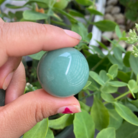 Aventurine Crystal Ball, Polished Aventurine, Sphere Gemstones, Small Aventurine, 1.1 inch Crystals, Lucky Stone Gift, Stone for Creativity