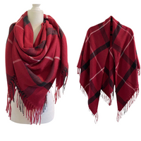 Plaid Blanket Oversized Winter Scarf/Shawl