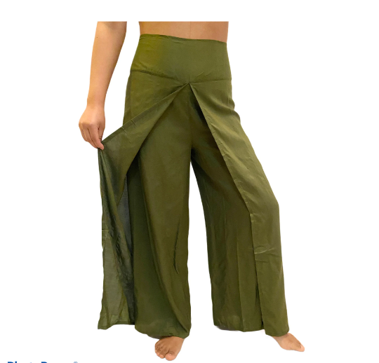 Green Linen Pant Wrap pants beach Harem Trousers Yoga Palazzo pant