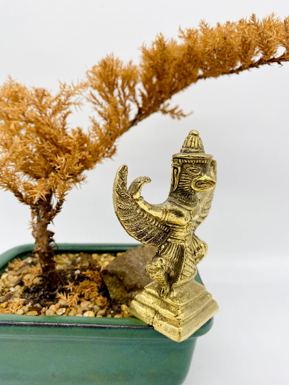 Handmade Brass Garuda, Meditation Shrine Statue,Vishnu Legendary Bird,Garud Statue,Buddhist and Hindu Mythological Bird,Hindu Tallisman