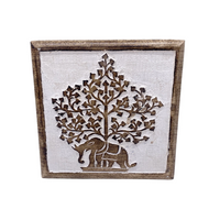 Handcarved Elephant Wooden Box, Storage Box, Elephant Gift Box, Tree of Life Altar Box, Jewelry Box, Good Luck Gifts, Crystal Storage Box