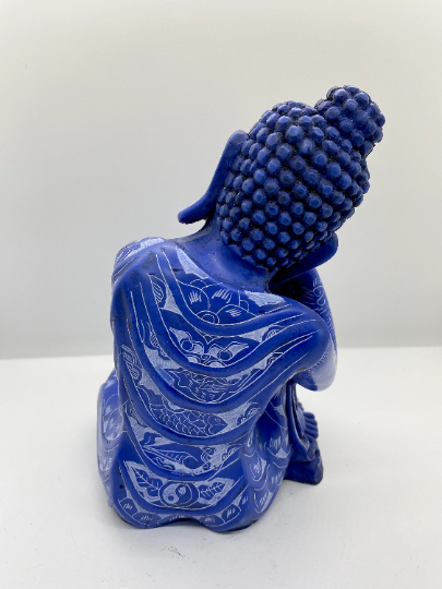 12 inches Tall Resting Buddha Statue, Buddha for Home Decor, Unique Buddha Statue, Garden Budhha, Haindpainted Buddha,Thinking Buddha