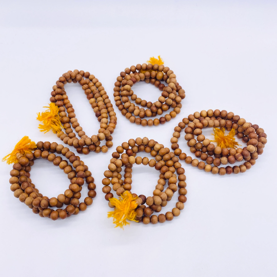 Buddhist Sandalwood Prayer bead, 108 pcs Mala beads, Meditation Mala, Prayer Beads Necklace, 8mm Beads, Yoga Gift, Japa Mala Beads