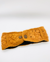 Hand Knitted 100% Wool Fleece Lined Head warmer