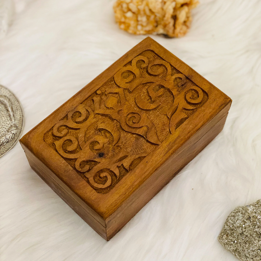 Mother Earth Hand Carved  Jewelry Box