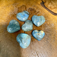 Labradorite Crystal Heart, Blue Labradorite,Small Crystal Hearts, Polished Stones,Healing Crystals, Reiki Healing, Crystal of Transformation