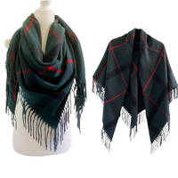 Plaid Blanket Oversized Winter Scarf/Shawl