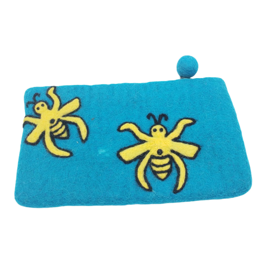 Felted Wool Purse, Spider Design Wallets, Makeup Bags, Collectible Pouch, Coin Purse, Jewelry Bags, Holiday Gifts, Kids Bags, Handmade Purse