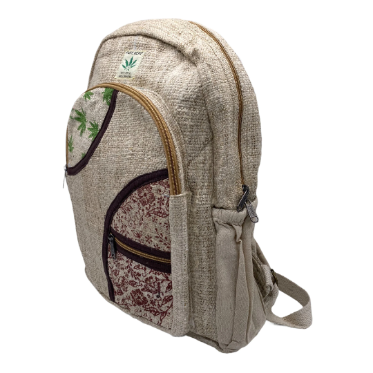 Large Hemp Backpack, Ruck sack with Laptop Pockets, Hippie Bags, Hiking Travel Backpack, Beach Backpack, Boho Bags, Ecofriendly Bags