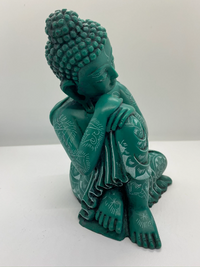 12 inches Tall Resting Buddha Statue, Buddha for Home Decor, Unique Buddha Statue, Garden Budhha, Haindpainted Buddha,Thinking Buddha