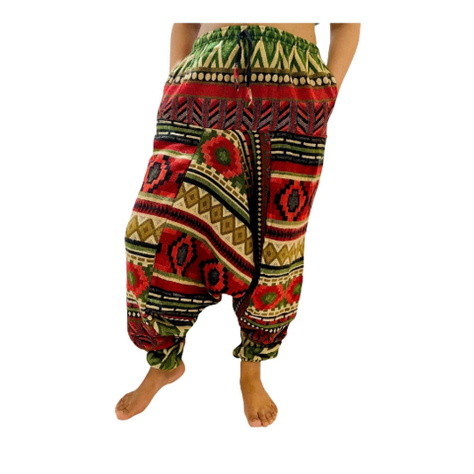 Handmade Multiprint Wool Harem Pants from Nepal, Wool Pants, Non Itchy Wool Pants for Winter, Warm Winter Pants, Yoga Pants, Winter Clothing