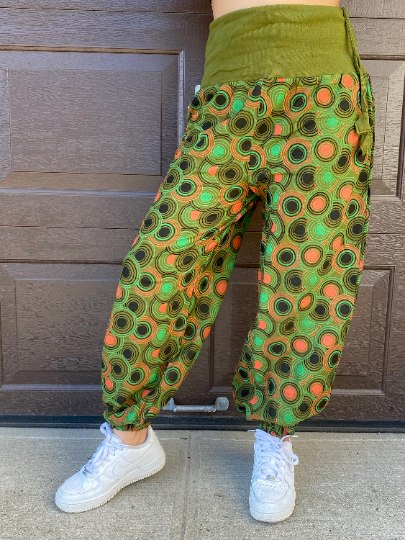 Boho Hippie Harem Cotton Pants Yoga Pants Vibrant Summer Trousers B karmanepalcrafts