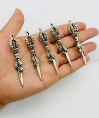 Buddhist Phurba Pendant,Phurba Necklace,Silver Phurba,Handcarved Phurba,Tibetan Vajra,Kila,Vajtakilaya Amulet,Buddhist Talisman