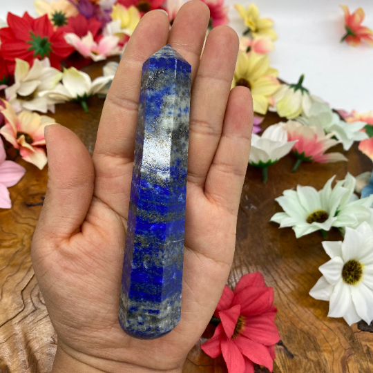 Lapis Lazuli Massage Wand, Crystal Massage Wand, Self Care, Lapis lazuli Point, Crystal Point, Self Therapy, Unique Gifts, Massage Tool