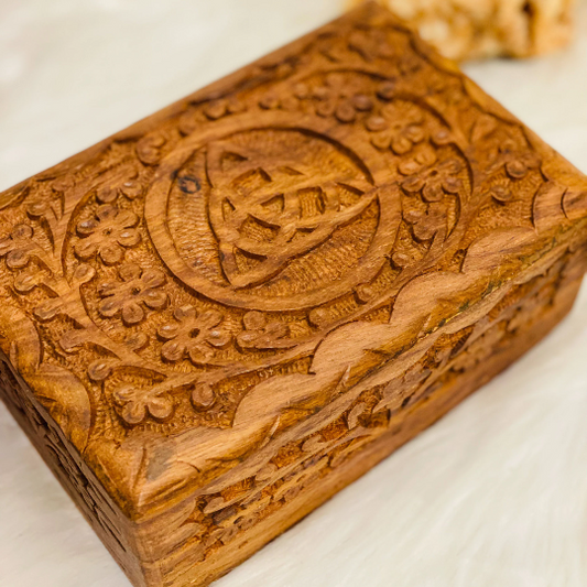 Triquetra Engraved Wooden Box
