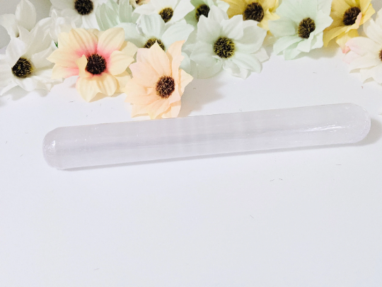 Selenite Massage Wand,Crystal Healing Wand,Large Polished Selenite Crystal Wand Stick,Stress Reliever,Healing , Soothing and Calming