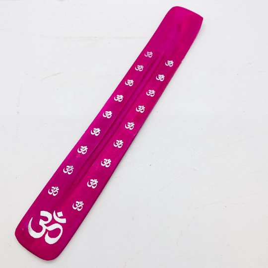 Handmade Wood Incense Burner, Om Incense Burner, Colorful Cone incense Burner, Incense Stick Holder, Wooden Ash Catcher, Meditation Gifts