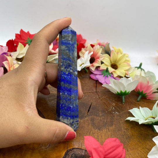 Lapis Lazuli Massage Wand, Crystal Massage Wand, Self Care, Lapis lazuli Point, Crystal Point, Self Therapy, Unique Gifts, Massage Tool