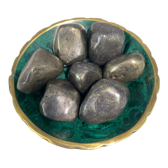 Polished Pyrite Crystals, Fools Gold Tumbled Gemstones, Crystal for Creativity, Gemstone for Leo, Fire/Earth Crystal, Protection Stone